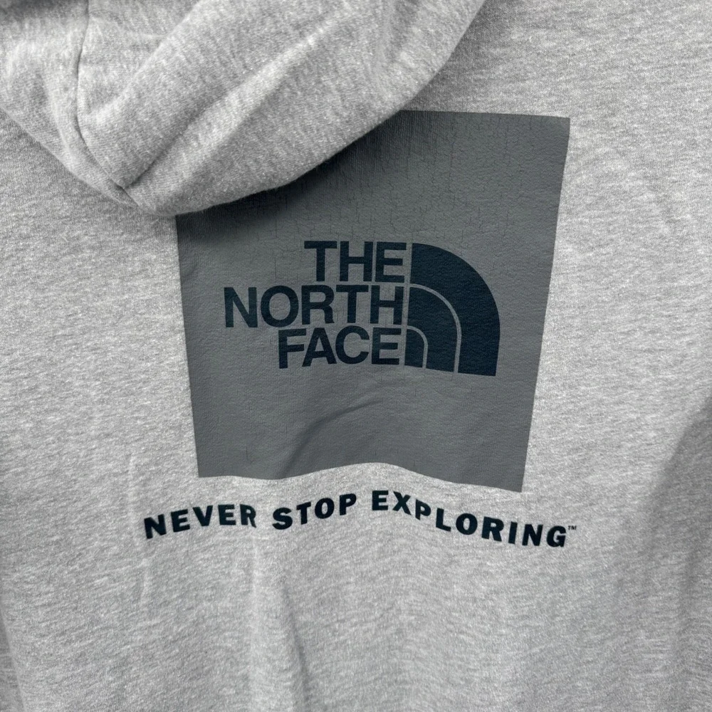 The North Face Hoodie Mens‎ Large Grey Pullover Sweatshirt Never Stop Exploring